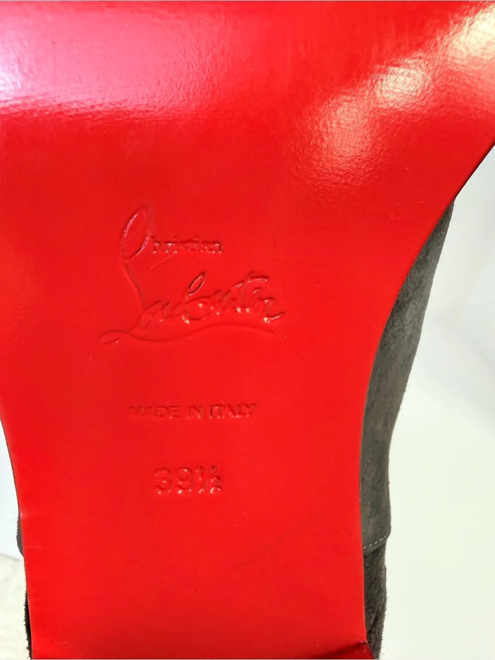 Christian Louboutin Karistrap 70 Black Suede Buckle Ankle Boots 39.5